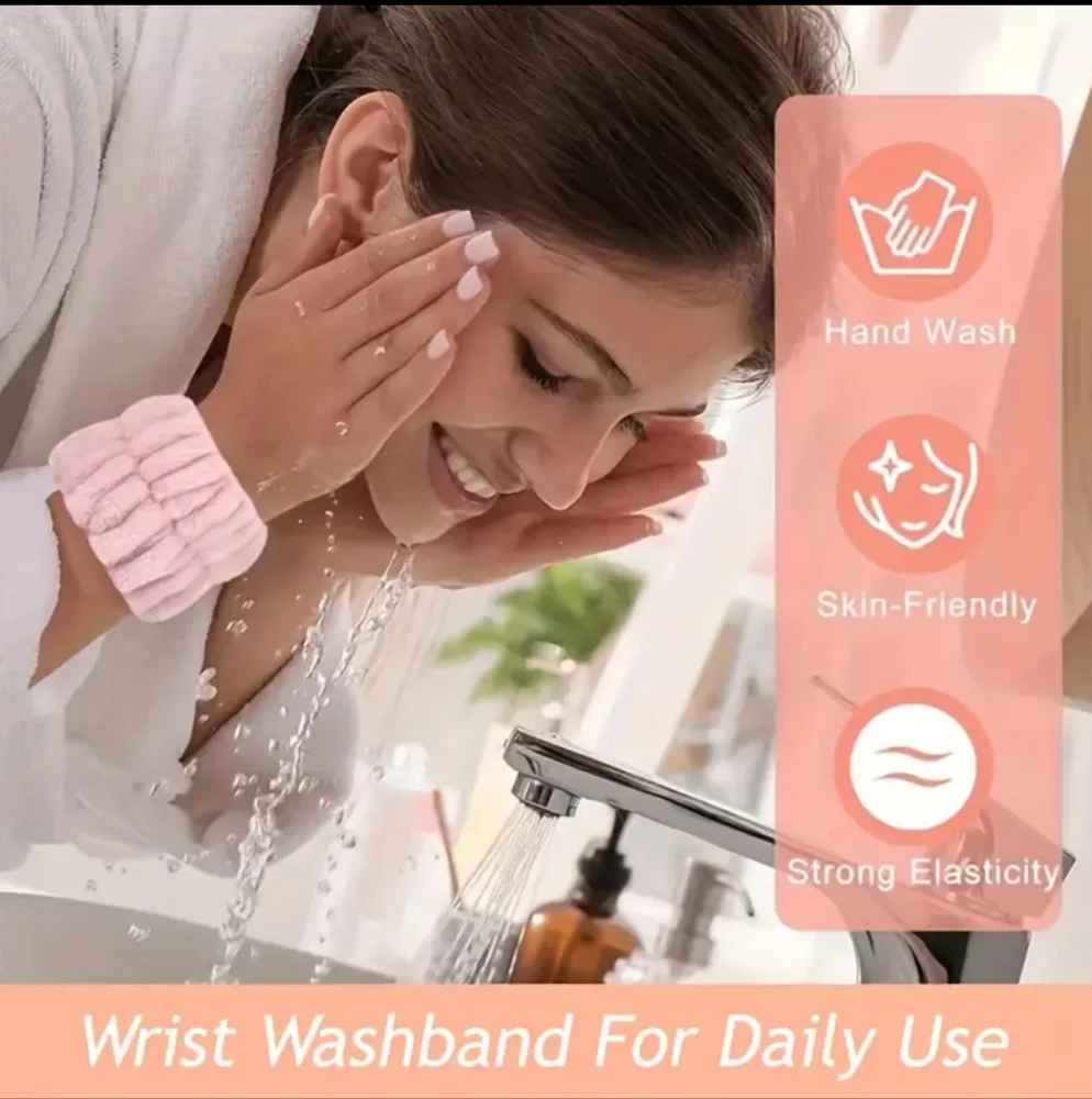 Headband & Wrist Towel Bands for facial cleansing routine!